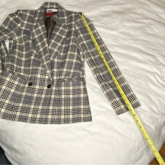 Cool Vintage black and  cream Mister Leonard Blazer wool double breasted stylish - Picture 5 of 11